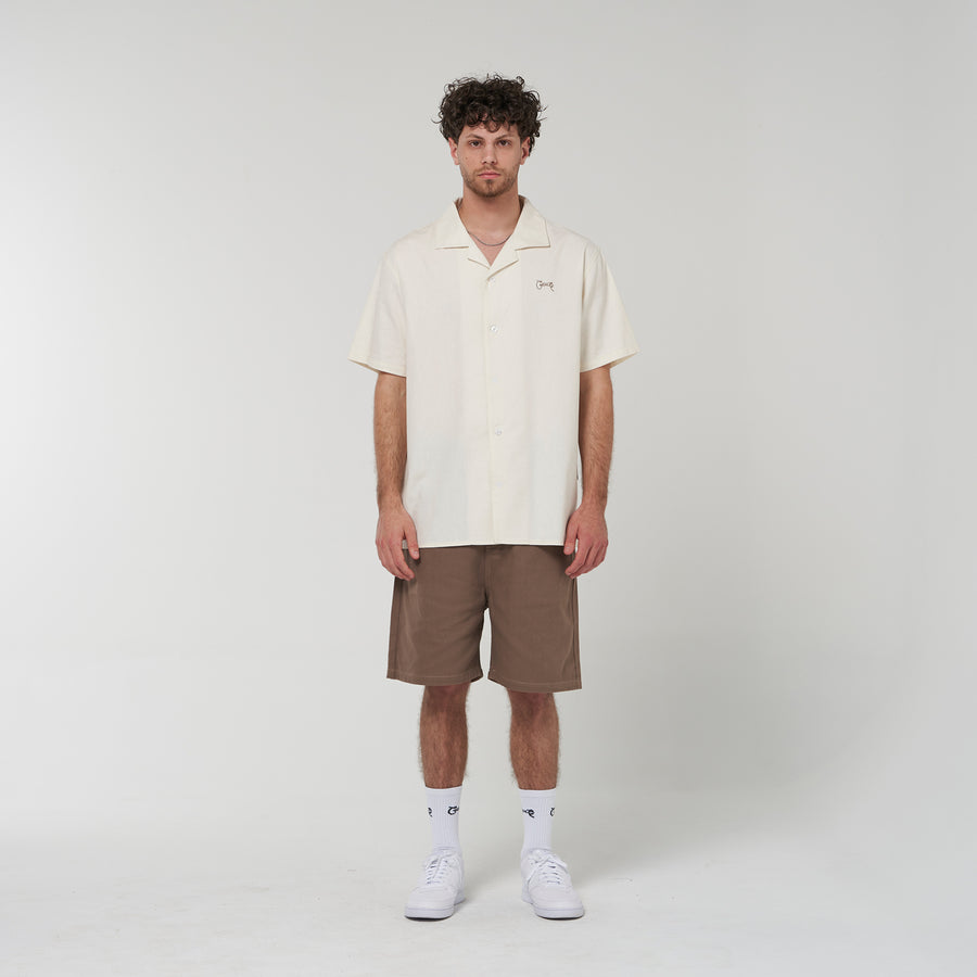 Crate Script Cuban Collar SS Shirt