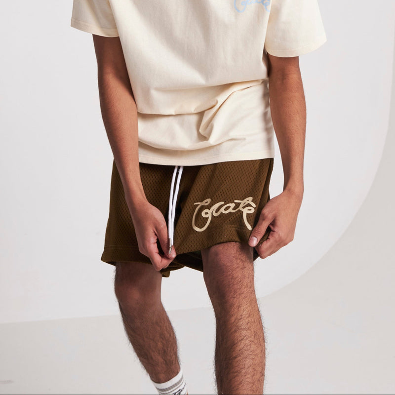 Men's Scripted Mesh Shorts