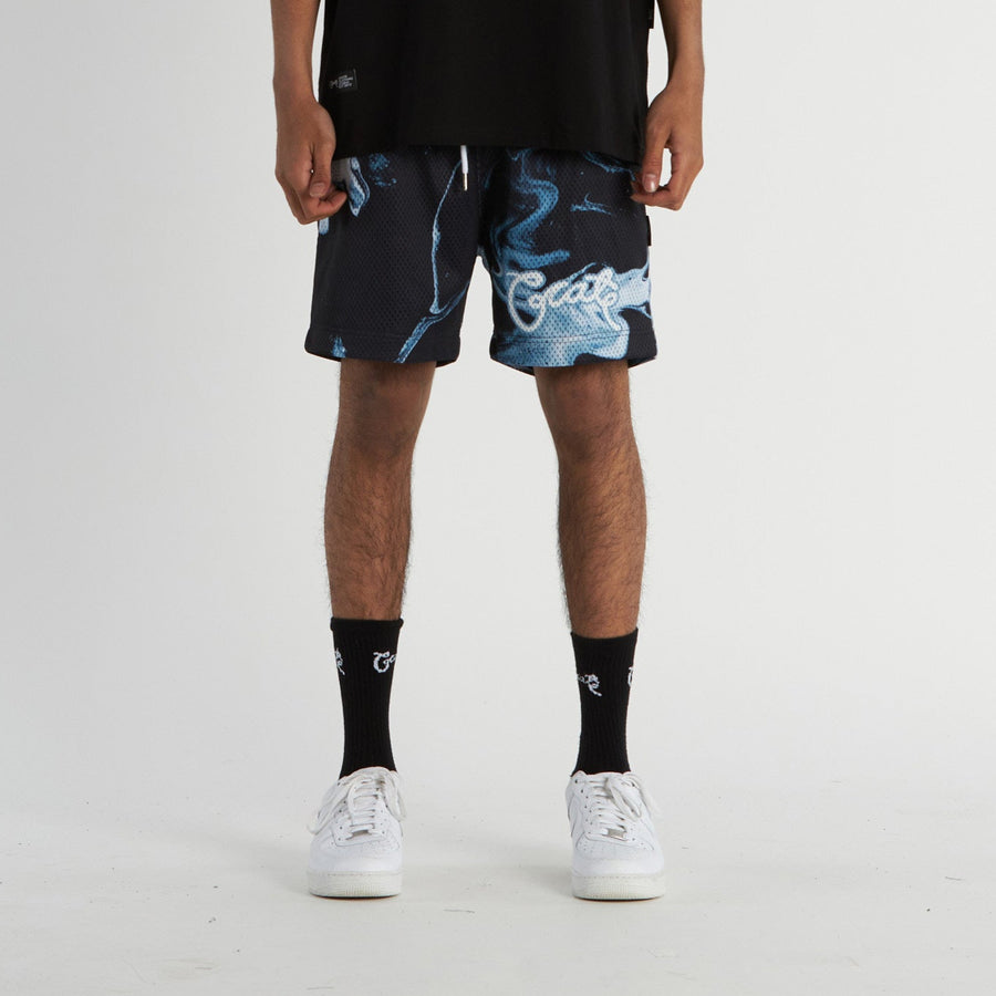 Men's Pattern Script Mesh Shorts