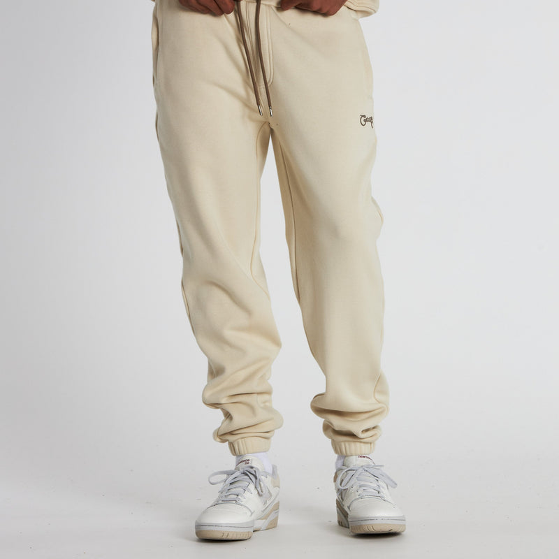 BASIC SCRIPT SUPER FLEECE TRACK PANTS