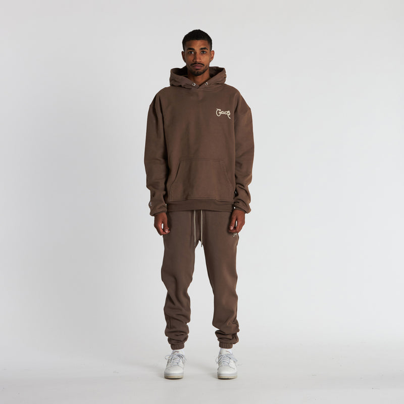 BASIC SCRIPT SUPERFLEECE TRACK PANTS