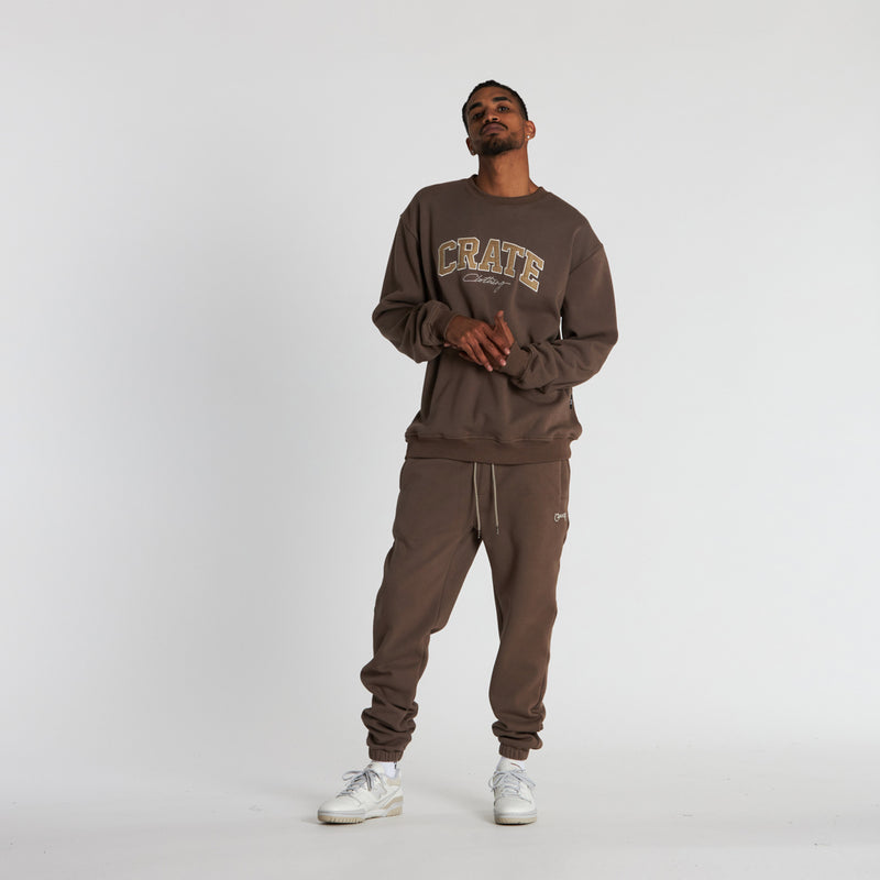 BASIC SCRIPT SUPERFLEECE TRACK PANTS