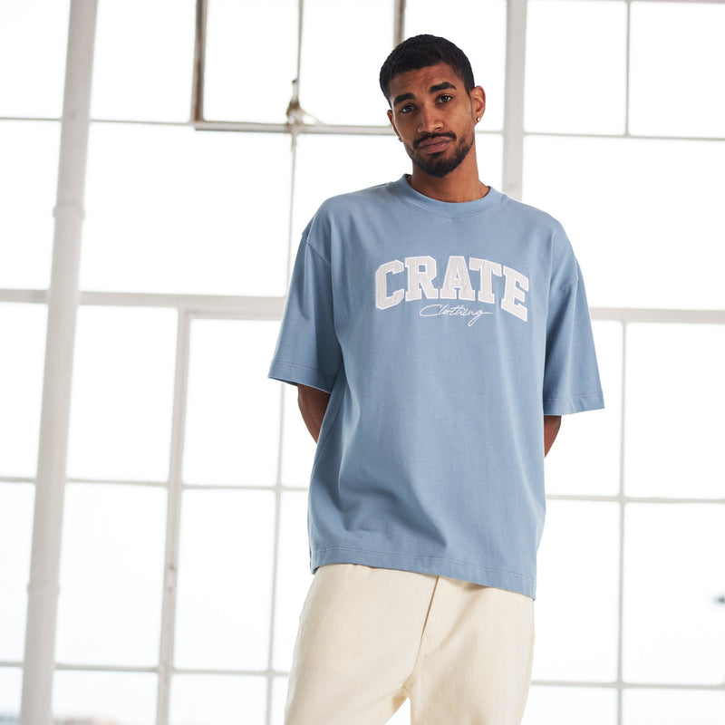 CRATE VARSITY BOX FIT T-SHIRT