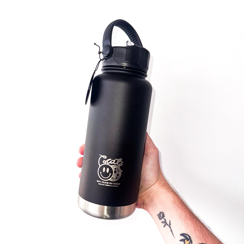 Crate X Pargo 950mls Sports Bottle Black