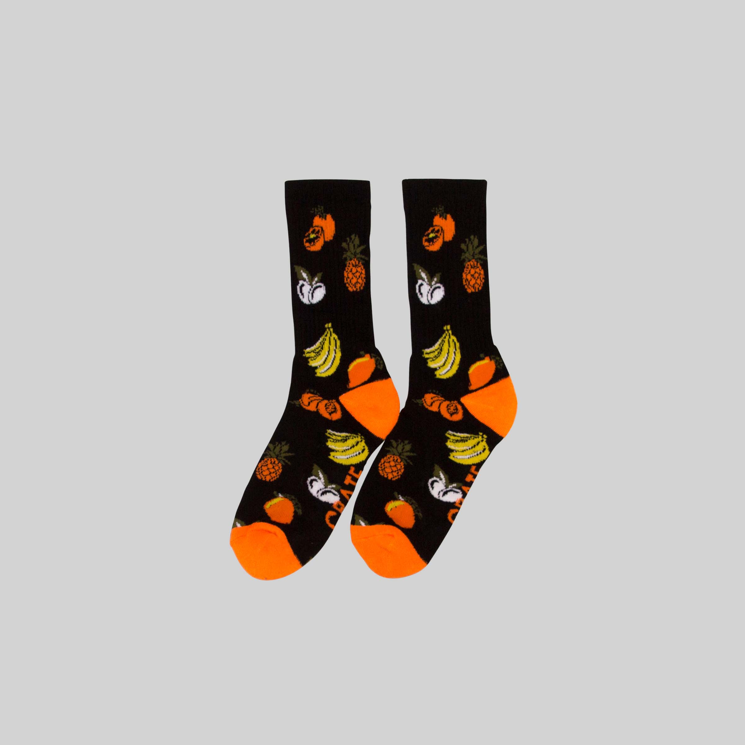 Black Fruit Salad Sock – Crate Clothing